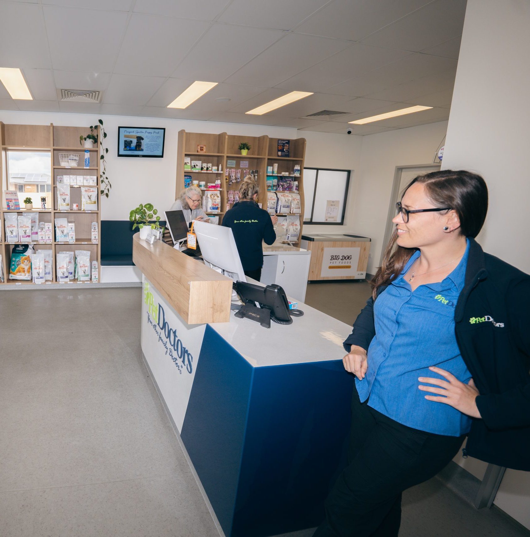 Our warm and welcoming reception where we offer pet food and professional vet services at affordable prices